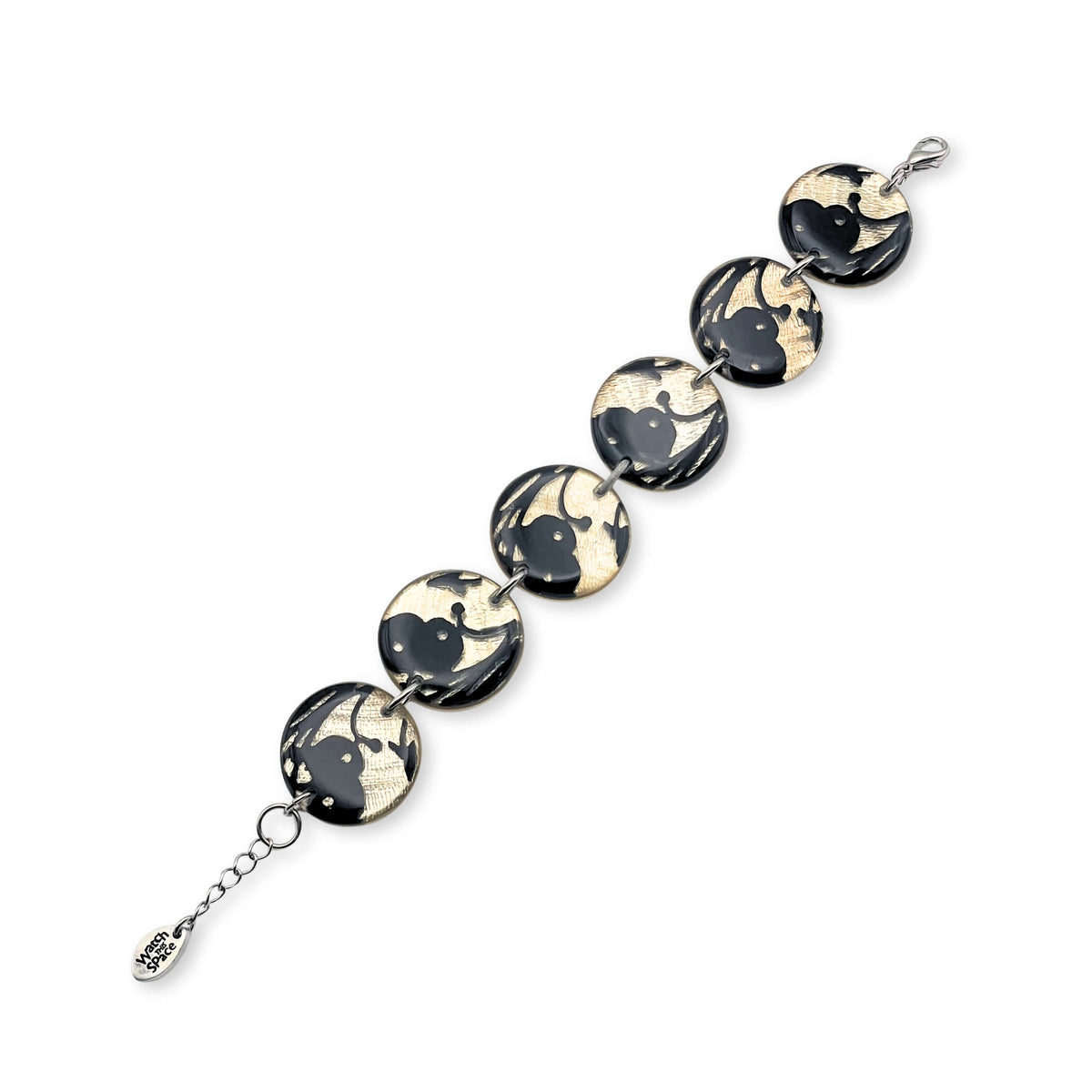 Gold Shell Flower In Resin Bracelet
