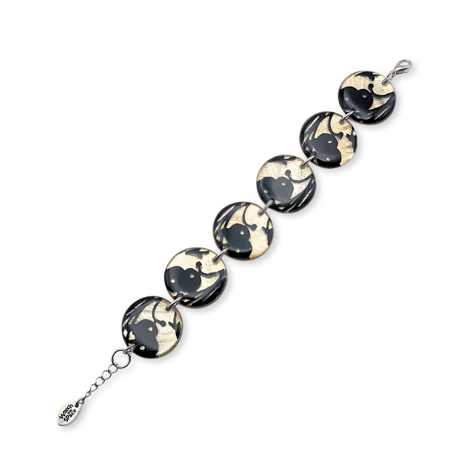 Gold Shell Flower In Resin Bracelet