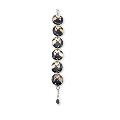 Gold Shell Flower In Resin Bracelet
