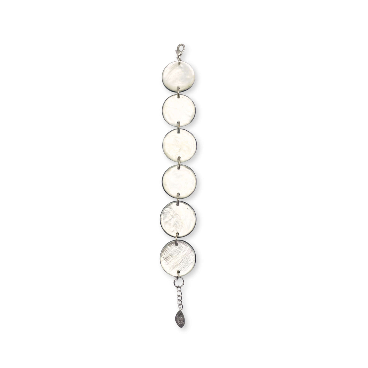 White Shell Flower In Resin Bracelet