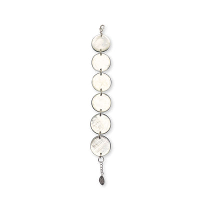 White Shell Flower In Resin Bracelet