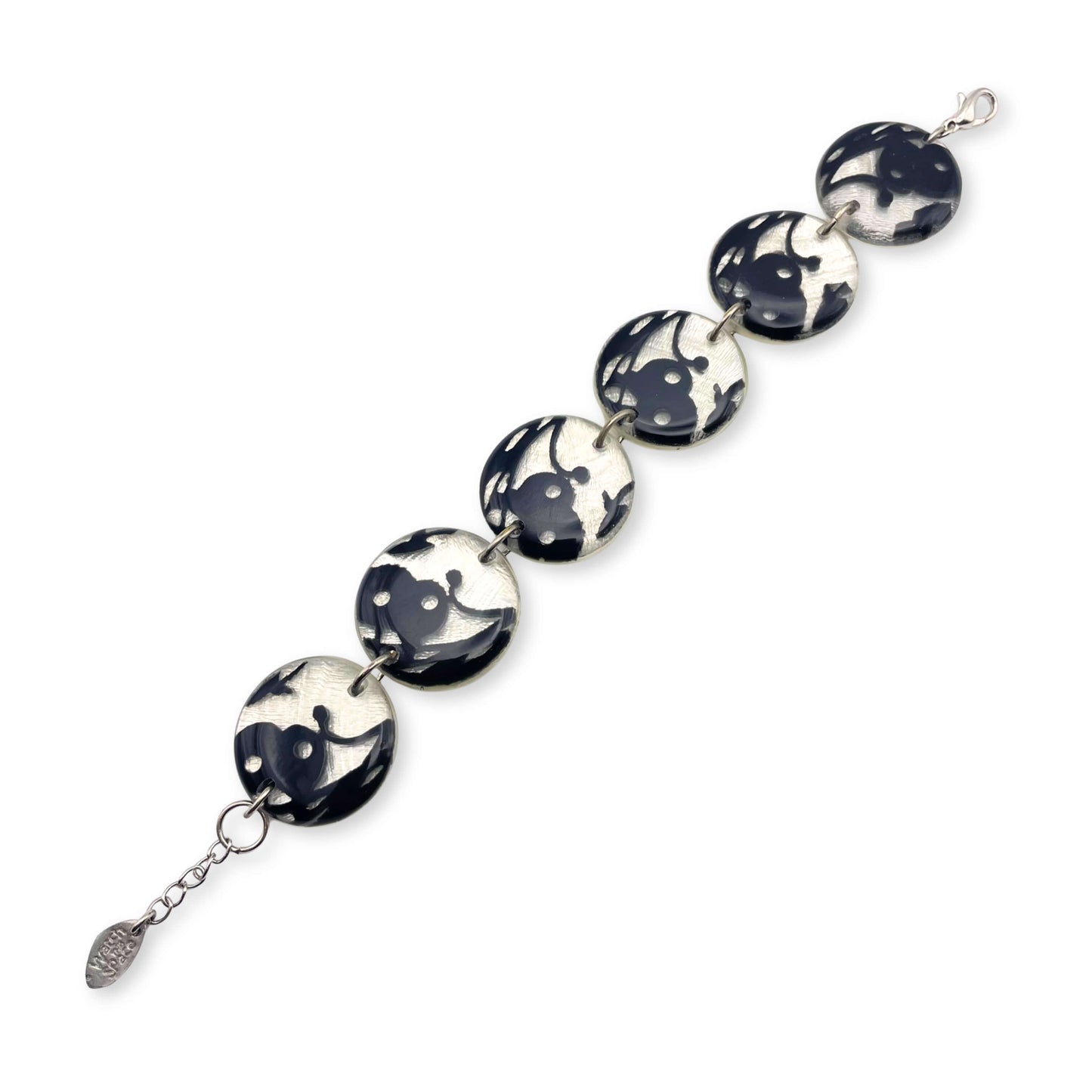 White Shell Flower In Resin Bracelet