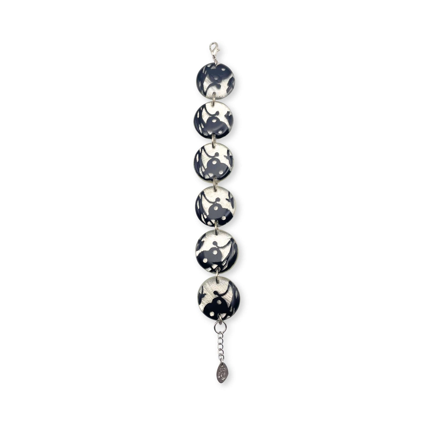 White Shell Flower In Resin Bracelet
