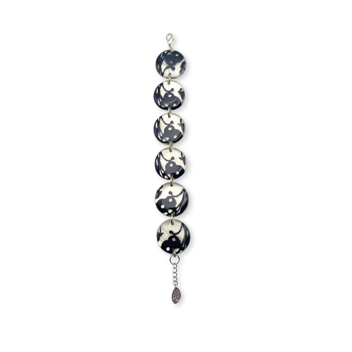 White Shell Flower In Resin Bracelet