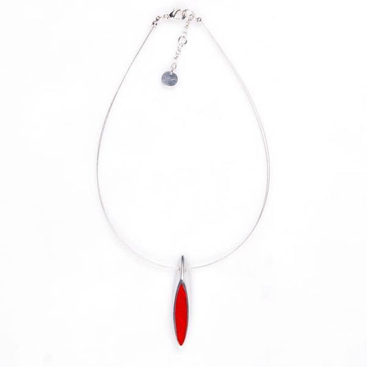 Red Pewter Bullet Pendant | The Jewellery Stop