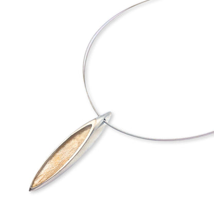 Gold Pewter Bullet Pendant