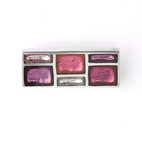 Pink Pewter Frame Brooch | The Jewellery Stop
