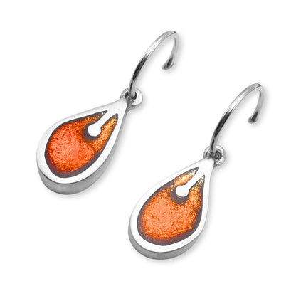 Orange Calachuchi Classic Creole Earrings