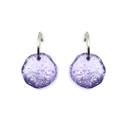 Lilac Slate Creole Earrings