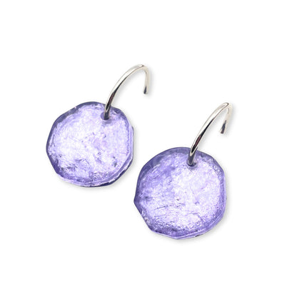Lilac Slate Creole Earrings