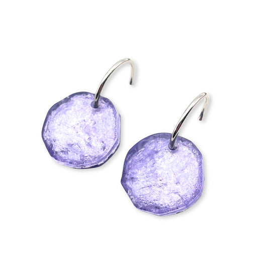 Lilac Slate Creole Earrings