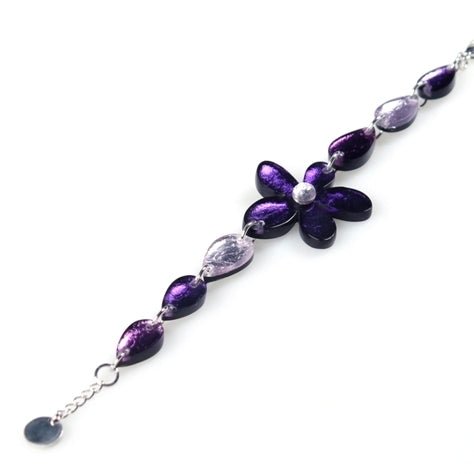Purple Flower Extravaganza Bracelet | The Jewellery Stop