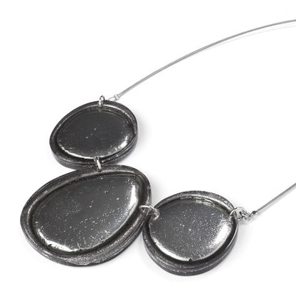 Black Pewter Line Necklace | The Jewellery Stop