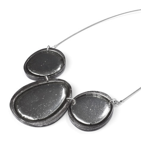 Black Pewter Line Necklace | The Jewellery Stop
