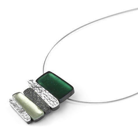 Mint Textured Stack Classic Pendant | The Jewellery Stop