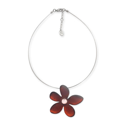 Rust Flower Large Pendant