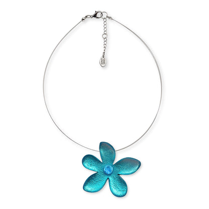 Turquoise Flower Large Pendant