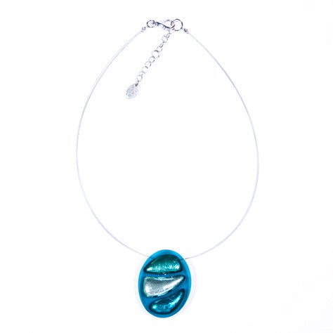 Aqua Zulu Oval Pendant | The Jewellery Stop