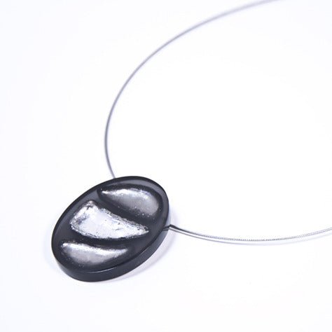 Black Zulu Oval Pendant | The Jewellery Stop