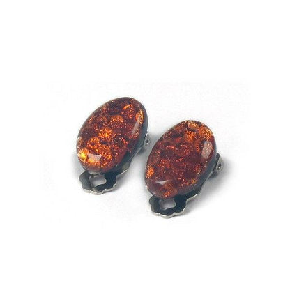Orange Causeway Clip Earrings | The Jewellery Stop