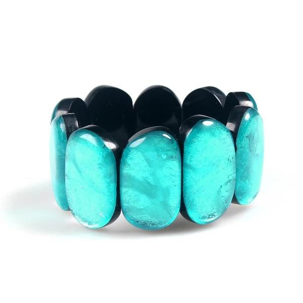 Aqua Antique Pebble Bangle | The Jewellery Stop