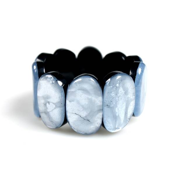 Blue Antique Pebble Bangle | The Jewellery Stop