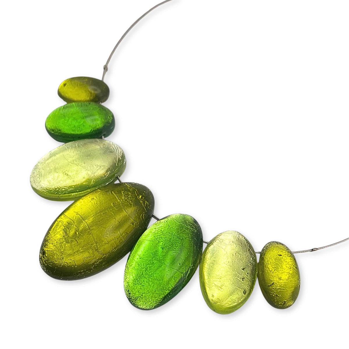 Lime Classic Ovals Rounded Necklace