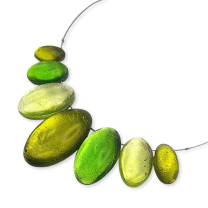 Lime Classic Ovals Rounded Necklace