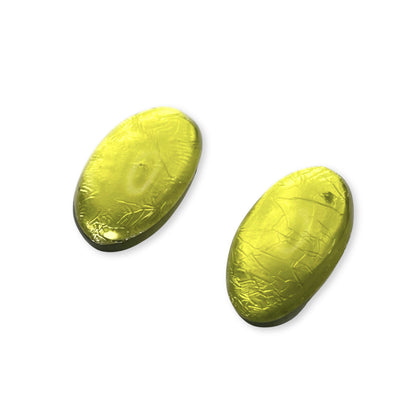 Lime Classic Ovals Rounded Stud Earrings