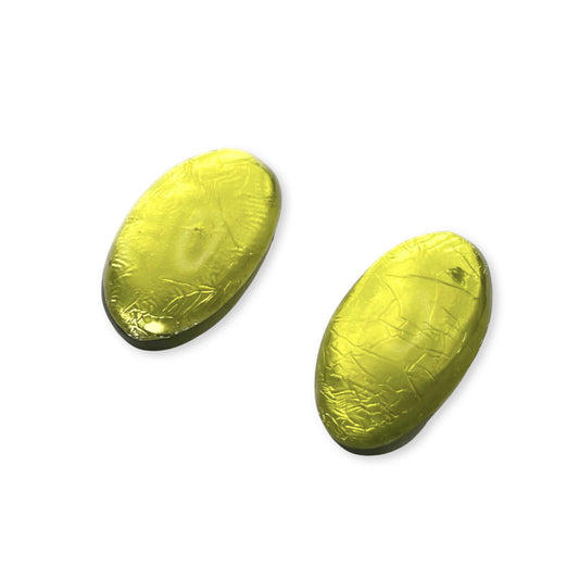 Lime Classic Ovals Rounded Stud Earrings