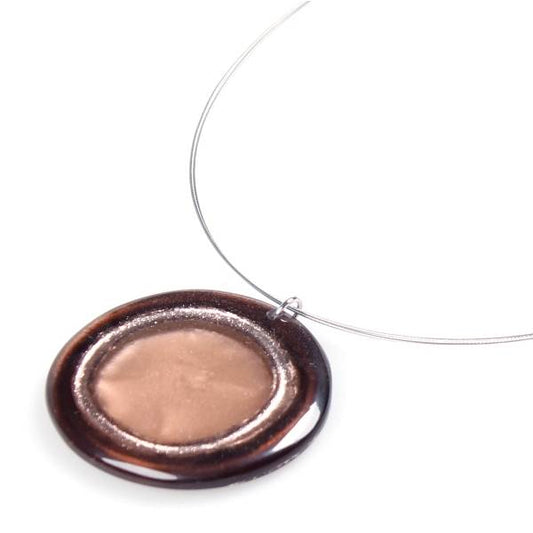 Chocolate Resin Pebble Pendant | The Jewellery Stop