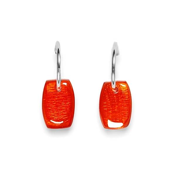 Orange Shields Creole Earrings | The Jewellery Stop
