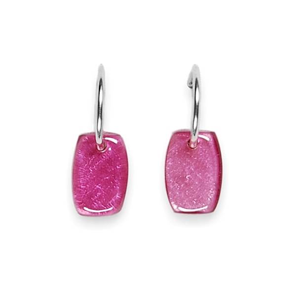 Pink Shields Creole Earrings | The Jewellery Stop