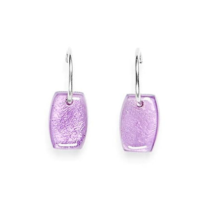 Purple Shields Creole Earrings | The Jewellery Stop