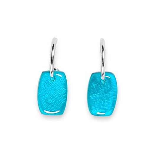 Teal Shields Creole Earrings | The Jewellery Stop