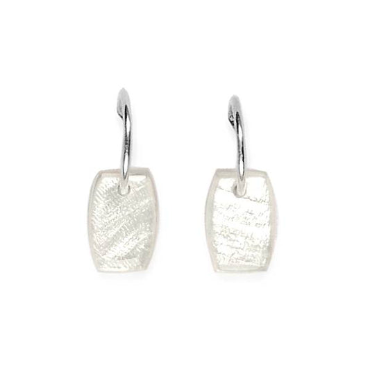 White Shields Creole Earrings | The Jewellery Stop