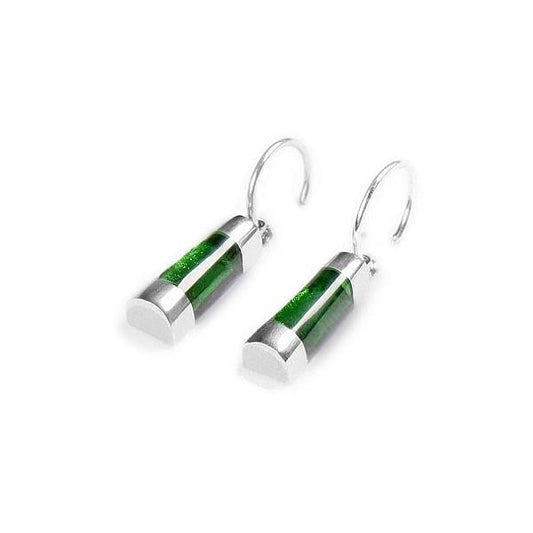 Green Nuevo Creole Earrings