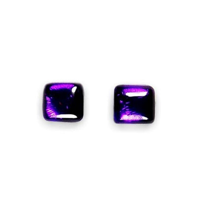 Peacock Textured Stack cube stud earrings | The Jewellery Stop