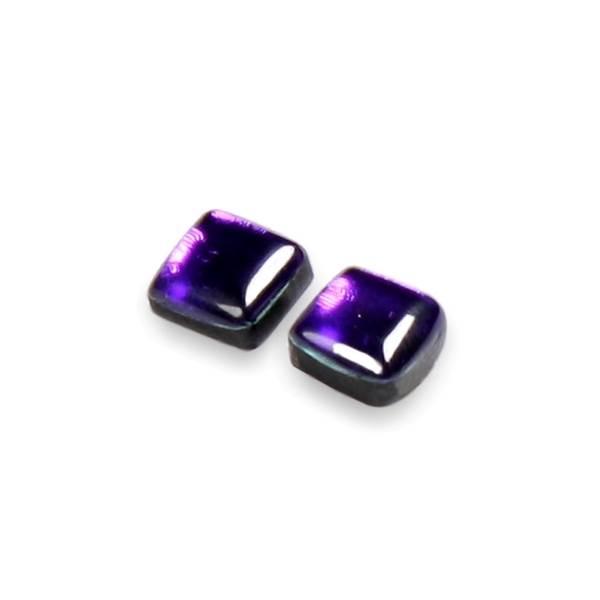 Peacock Textured Stack cube stud earrings | The Jewellery Stop