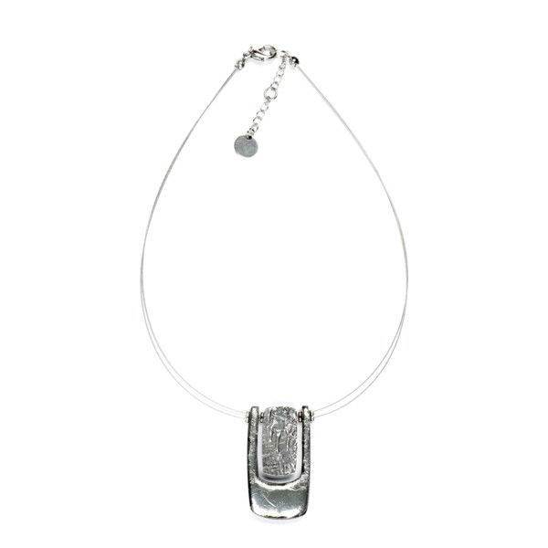 Grey Textured Rectangle pendant