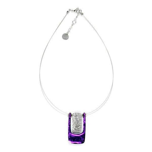 Peacock Textured Rectangle pendant | The Jewellery Stop