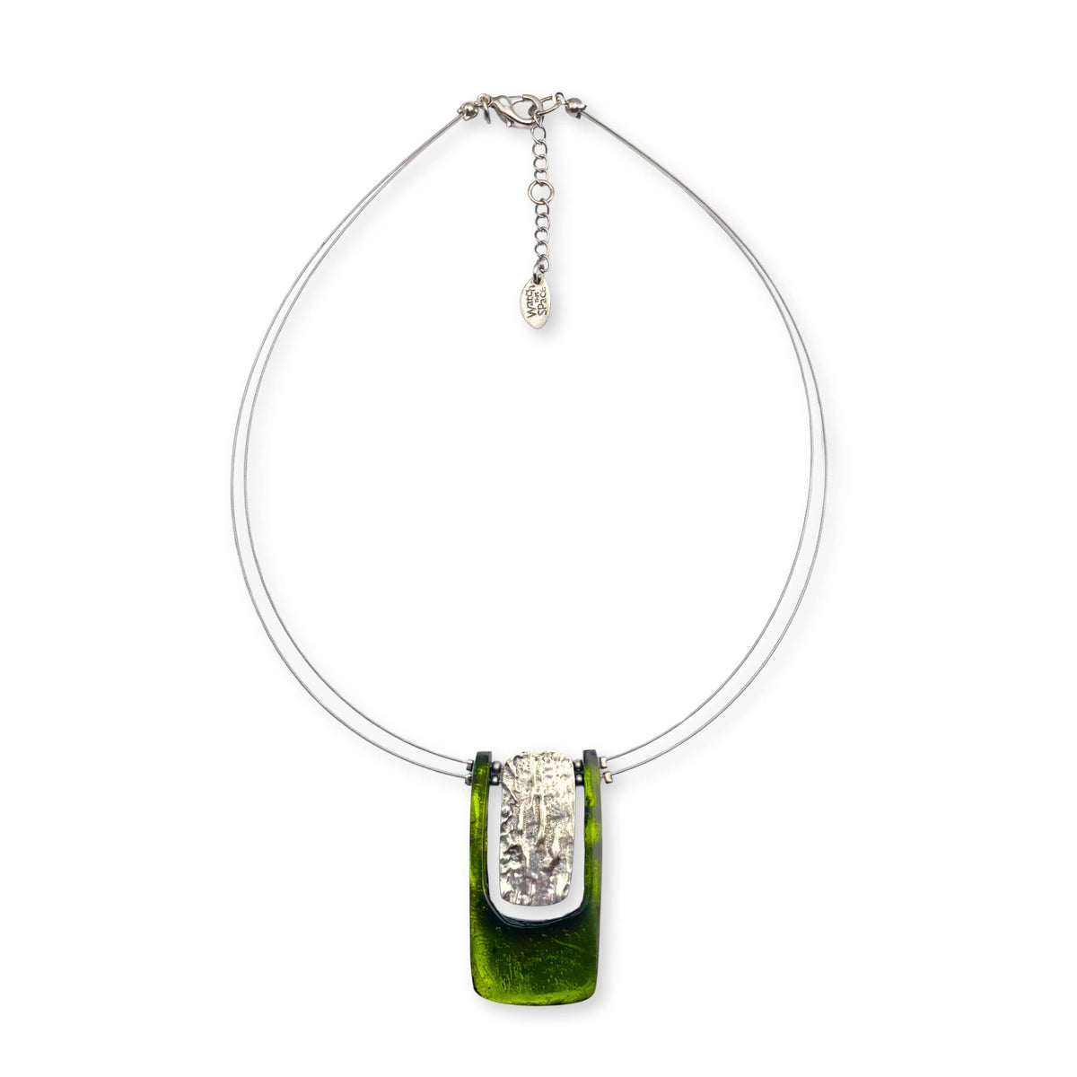 Olive Textured Rectangle pendant