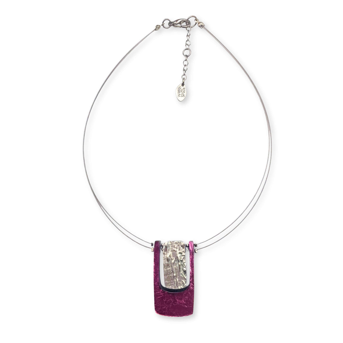 Purple Textured Rectangle pendant