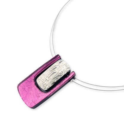 Purple Textured Rectangle pendant