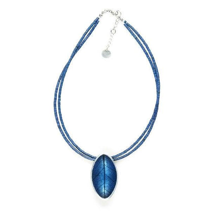 Blue Leaf on Coco Pendant | The Jewellery Stop