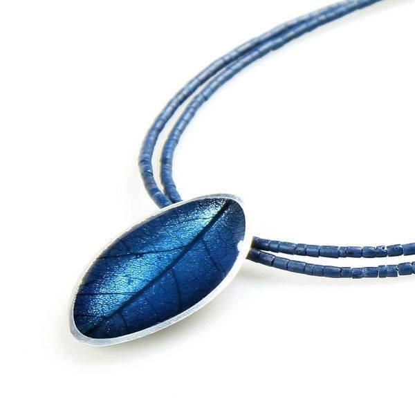 Blue Leaf on Coco Pendant | The Jewellery Stop