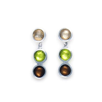Forest Traffic Lights 3 piece drop stud Earrings | The Jewellery Stop