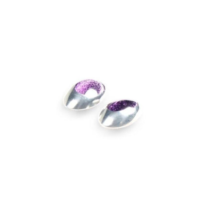 Purple Pewter Ovals Stud Earrings | The Jewellery Stop