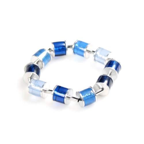 Navy Tubes Chunky Bracelet | The Jewellery Stop