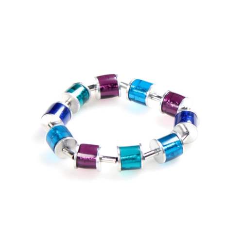 Peacock Tubes Chunky Bracelet